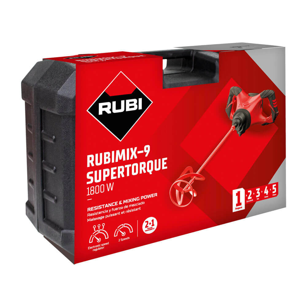 Rubi Mezclador eléctrico 1.800W RUBIMIX-9 SUPERTORQUE con maletín RUBI - 2