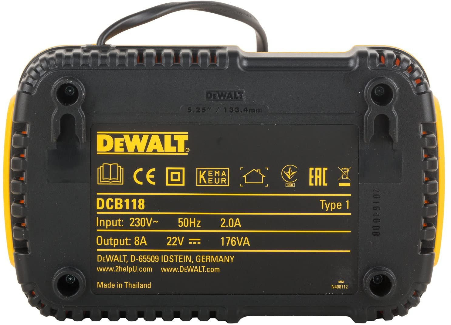 Cargador rápido XR FLEXVOLT para baterías carril XR 54V / 18V Li-Ion Dewalt DCB118 DEWALT - 2
