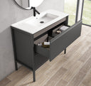 Mueble de baño Icon Banq Ceniza 120cm + Lavabo de Marmol Hasvik VisoBath VISOBATH - 2