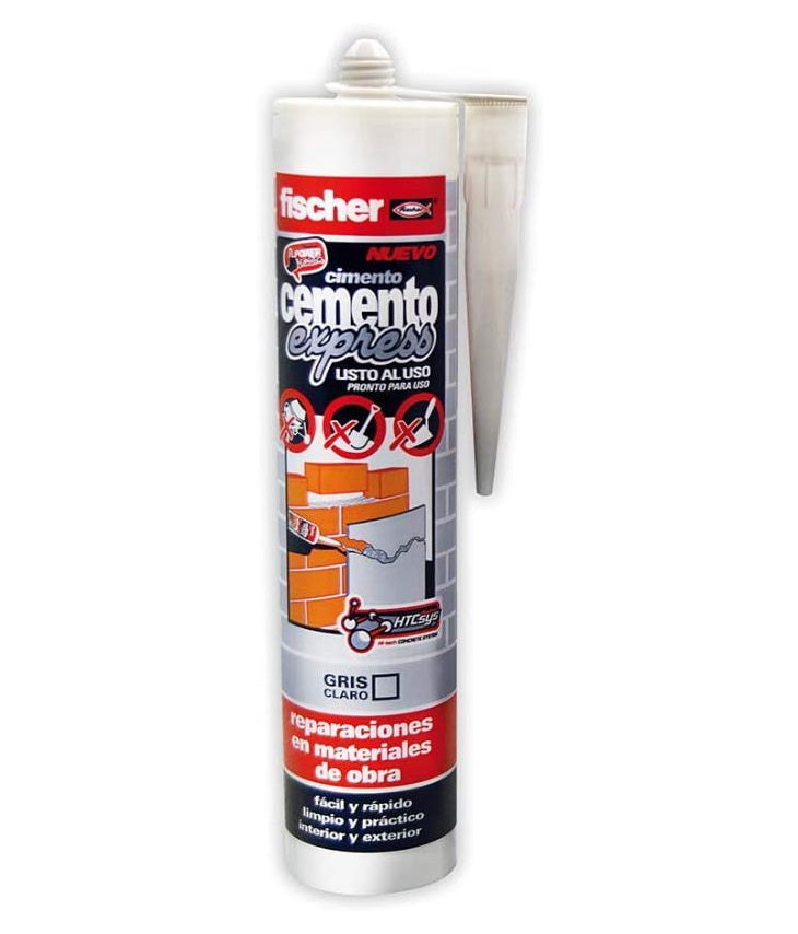 Cartucho Masilla 310ml Fischer Cemento Express Gris Claro
