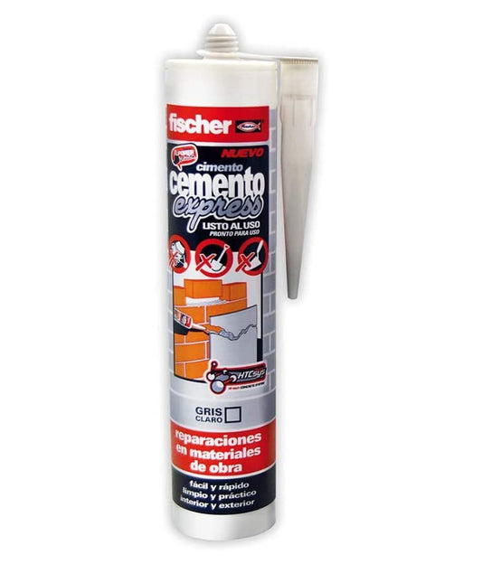 Cartucho Masilla 310ml Fischer Cemento Express Gris Claro