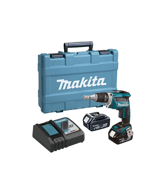 Atornillador para Pladur Makita 18V 2 baterías 4.0Ah y maletín DFS452RME