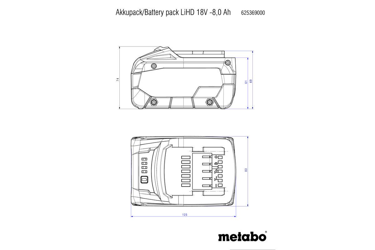 Batería LiHD 18V 8,0Ah Metabo METABO - 3