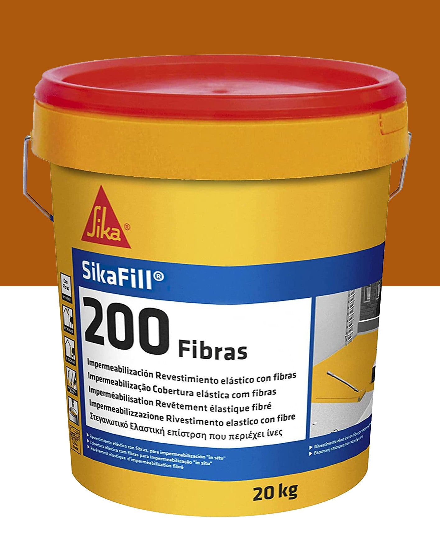 Bote Pintura Impermeable Sikafill-200 Fibras 20kg SIKA - 4