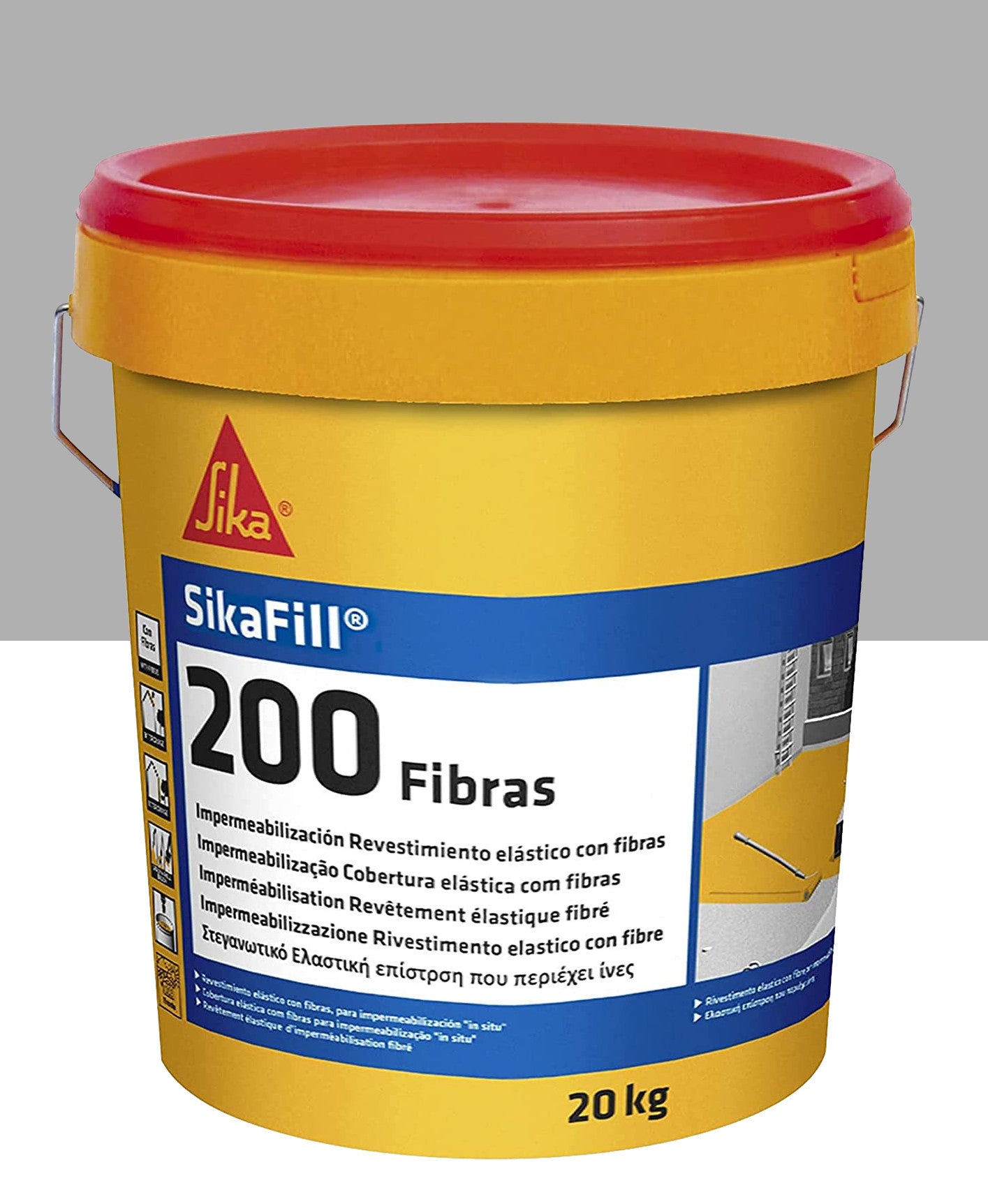Bote Pintura Impermeable Sikafill-200 Fibras 20kg SIKA - 6