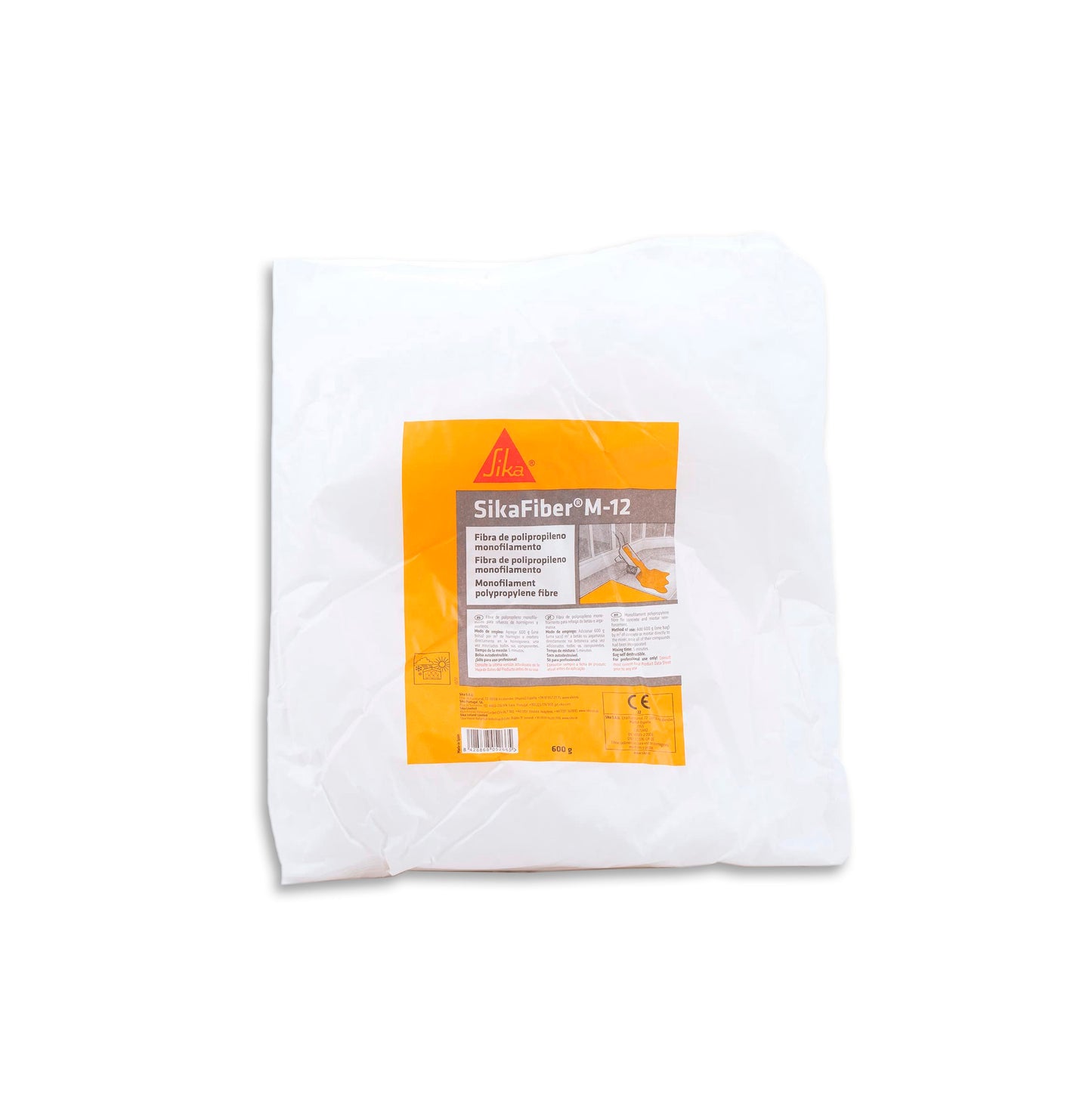 Sikafiber M-12 Bolsa 600g Fibras de polipropileno