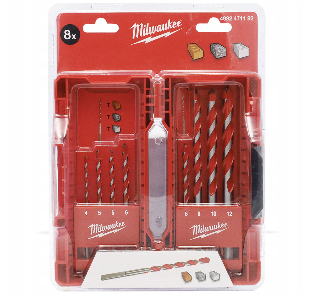 Estuche Plástico Súper Broca 8pcs  Milwaukee MILWAUKEE - 2