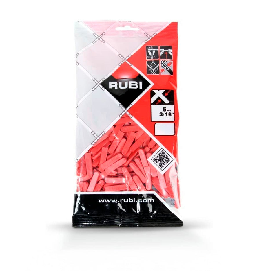 Cuñas para alicatado 5 mm bolsa 500ud. Rubi