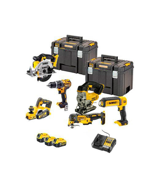 Power kit 6 herramientas Dewalt a batería 18V DCK665P3T