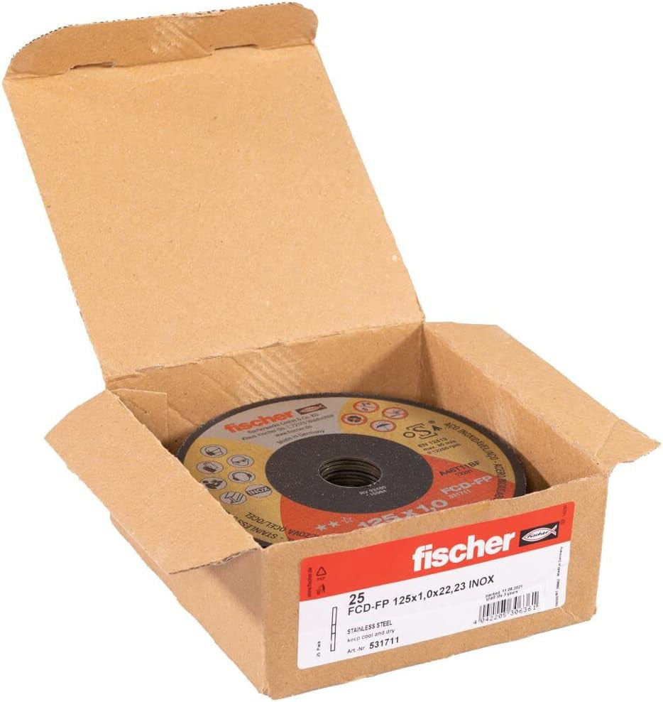 Caja 25uds Disco de corte FCD-FP 125x1x22,23 Plus Fischer FISCHER - 5