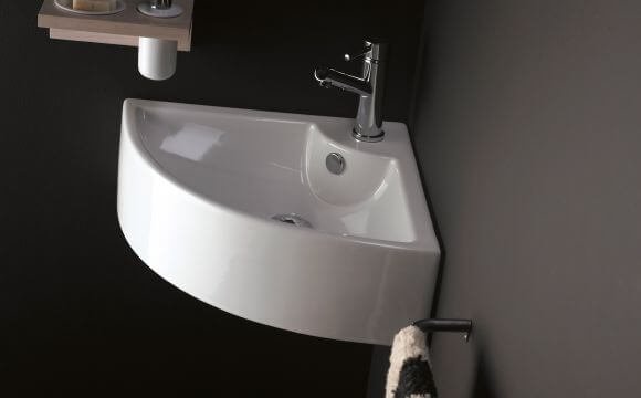 Lavabo esquinero suspendido de Porcelana Batcho Oporto