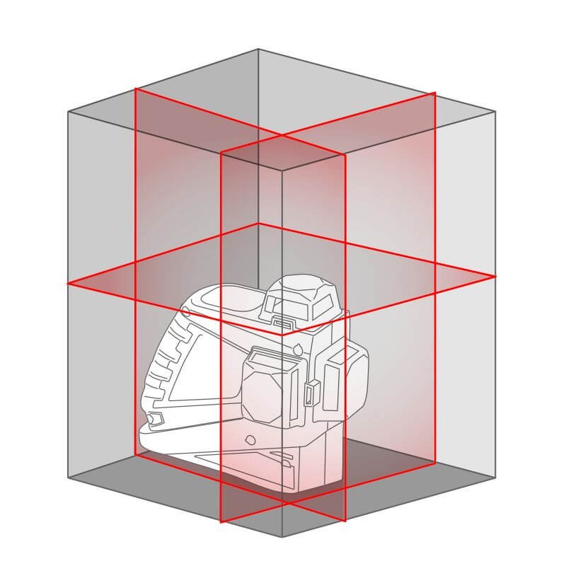 Nivel Láser Autonivelante 3 lineas 360º color rojo Metrica 3D Pro