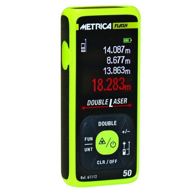 Medidor láser 50m Metrica flash double laser 50