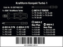 Juego de 18 puntas con Porta-puntas Wera Kraftform Kompakt Turbo 1 ref.057482