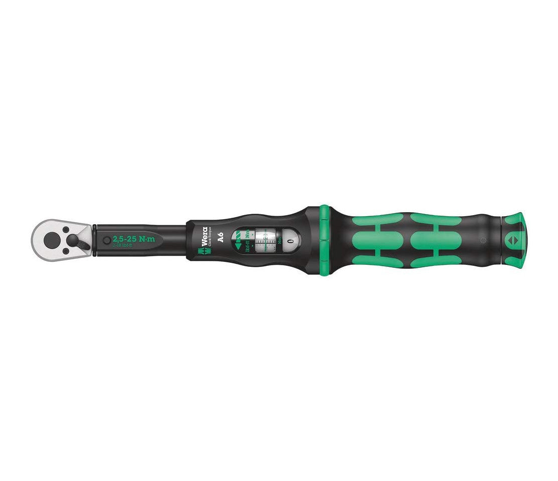 Llave dinamométrica con carraca reversible 2,5-25Nm Wera Click-Torque A 6 ref.075605