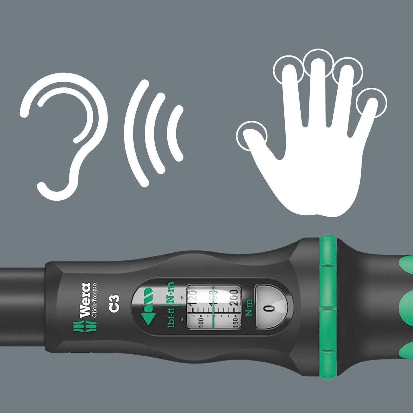 Llave dinamométrica con carraca reversible 40-200Nm Wera Click-Torque C 3 ref.075622