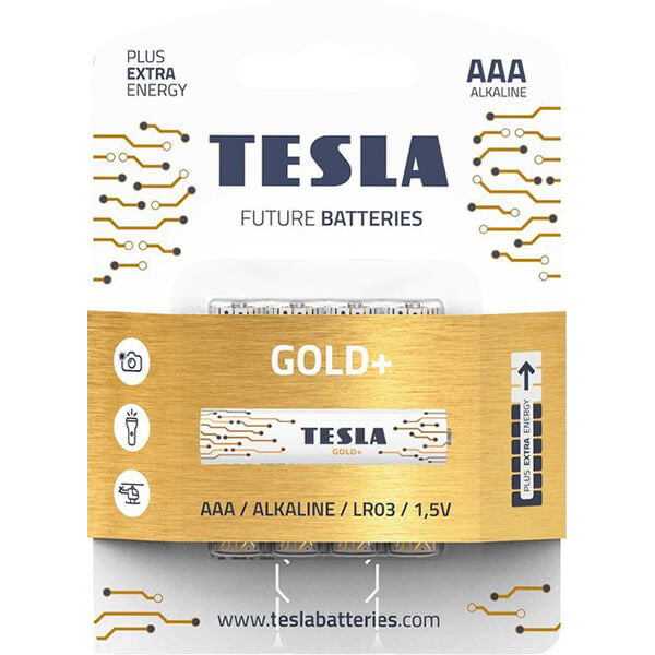 Blister 4 pilas Tesla AAA GOLD+ LR03