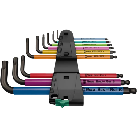 Juego de llaves allen métricas 950/9 Hex-Plus Multicolour Wera - Edición Navidad