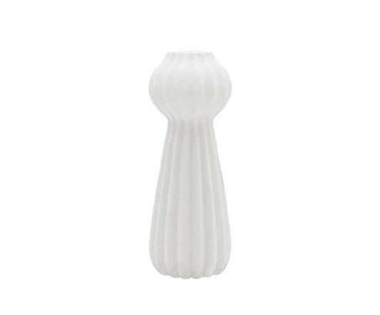 Jarrón decorativo de gres Kaduna blanco 30cm Andrea House