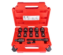 Juego de 13 piezas con vasos de impacto cortos 1/2" Milwaukee