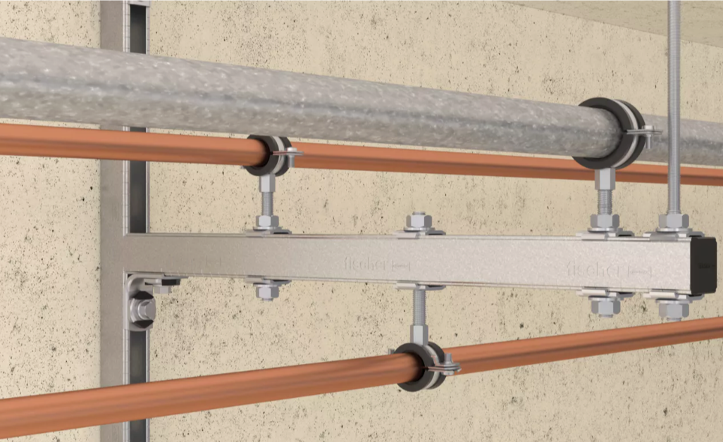 Abrazadera para tuberías FRS-L 156-163 M8/M10 Universal Fischer