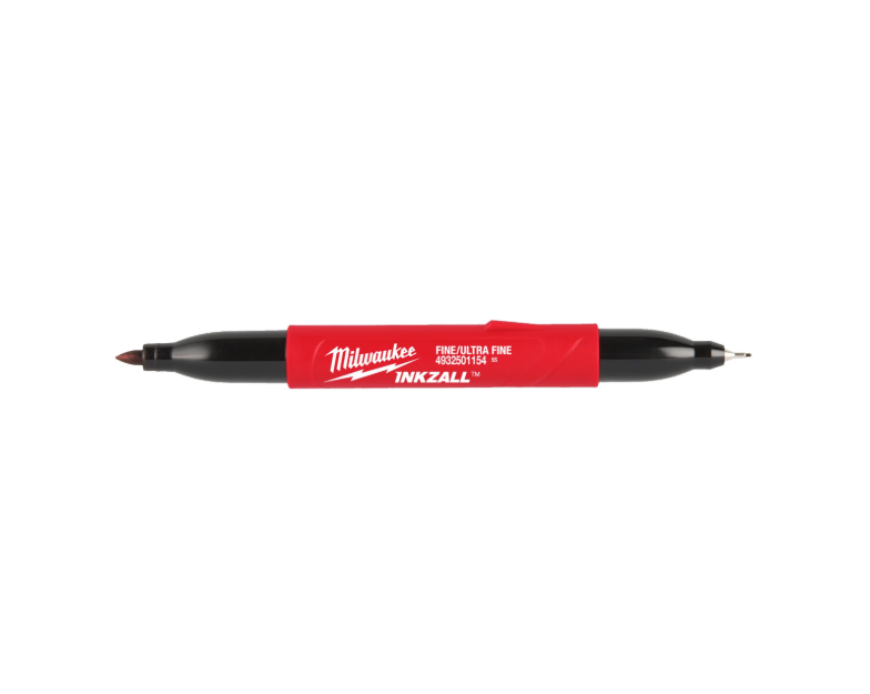Marcador de doble punta fina y ultrafina Inkzall Negro Milwaukee