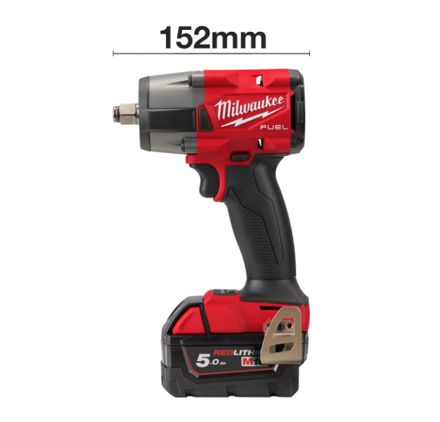Llave de impacto de par medio M18 FUEL 1/2" Con anillo de fricción Milwaukee M18 FMTIW2F12-502X