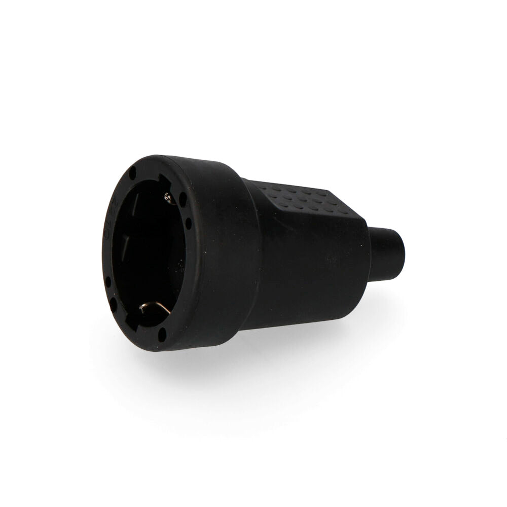 Base aerea goma T/TL 10/16A 250V Negra EDM E42103