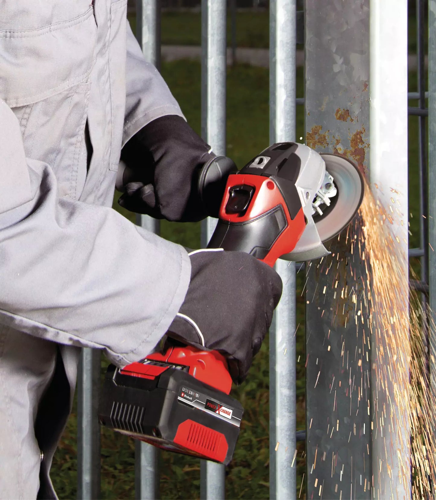 Amoladora angular 115mm 18V con batería y cargador Einhell TC-AG 18/115 Li