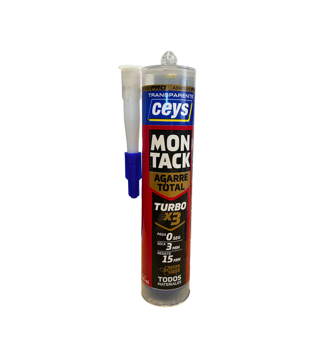 Cartucho Adhesivo de montaje Agarre Total Turbo Pro Montack Ceys 290ml