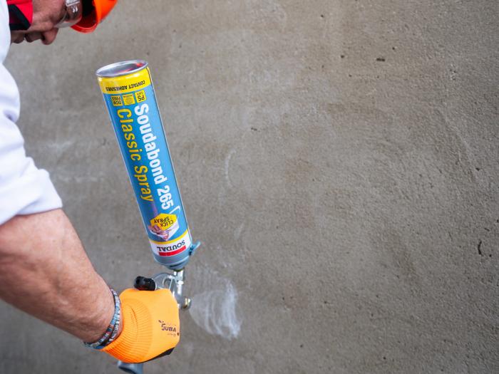 Kit 5 botes adhesivo Soudabond 265 + pistola + limpiador Sistema Click&Spray Soudal