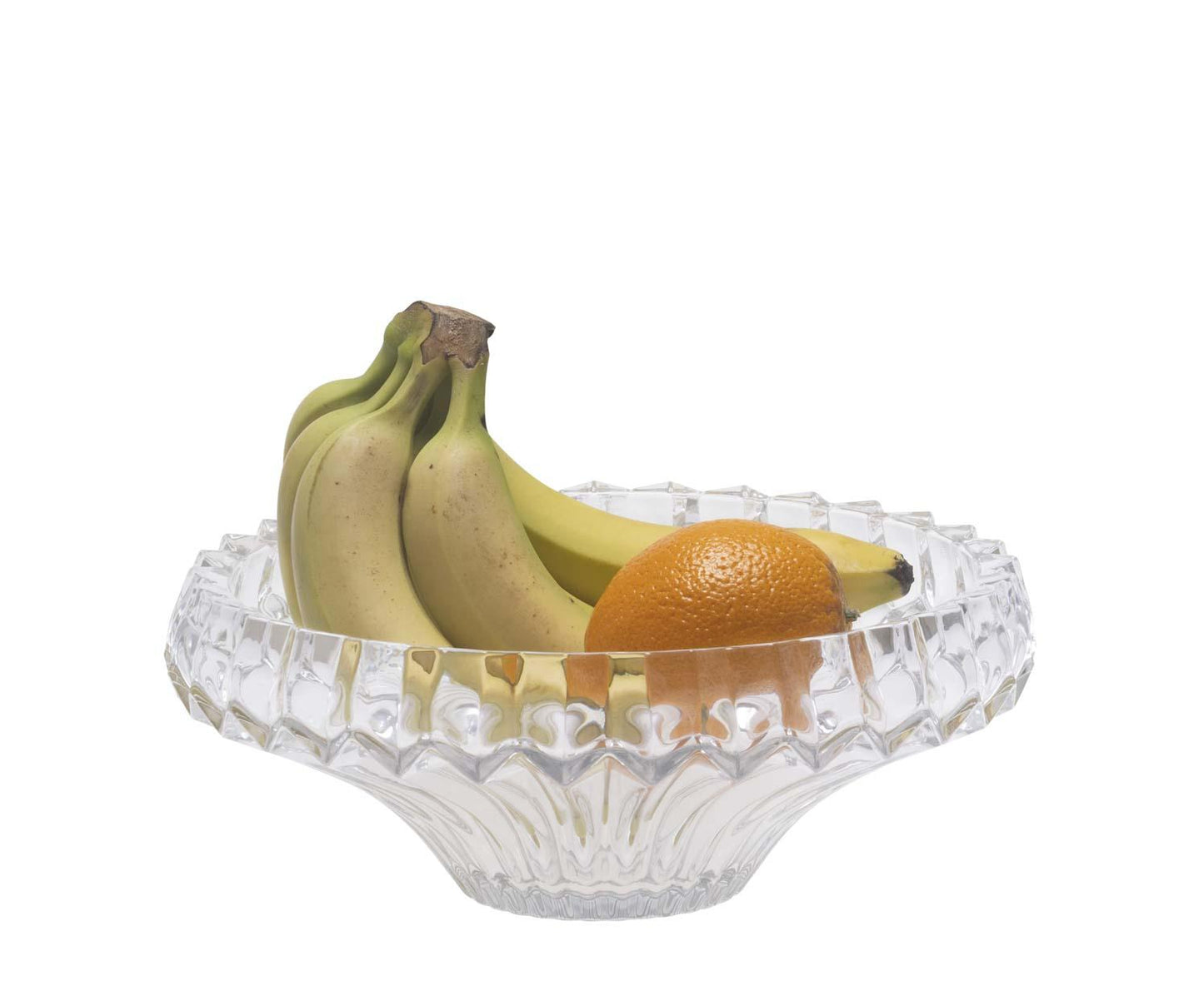 Frutero clásico de cristal tallado Ø31x12cm Andrea House
