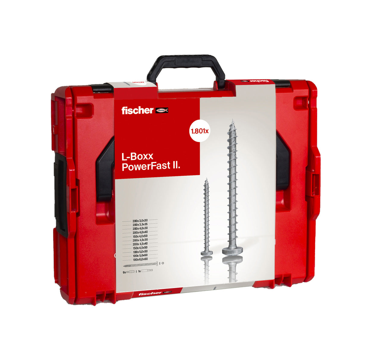 Kit PowerFast II L-BOXX 102 PH 1.800 Tornillos + Set ProfiBit 10 uds Fischer